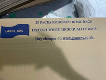 Load image into Gallery viewer, LARGE 16W, 11X17X21, large bags, 16 mic, 20 pack, OWN IMPORT