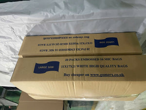 LARGE 16W, 11X17X21, large bags, 16 mic, 20 pack, OWN IMPORT