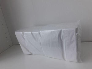 White napkin 33 cm, 1 ply, poppies, 4 fold, box of 5000 pcs